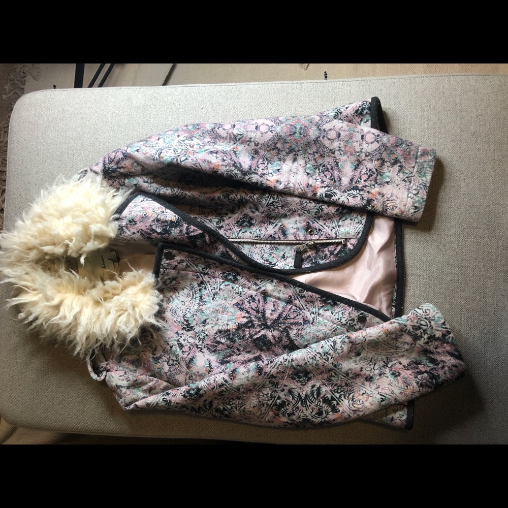 Faux fur multi color jacket